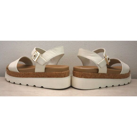Steve Madden MARI49S1 Women's Sz 9M White Leather Marissa Platform Sandals - Picture 8 of 10